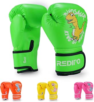 Kids Boxing Gloves for Boys and Girls, Youth Boxing Training Gloves for Kids 3-15, 4&6OZ Punching Bag Kickboxing Thai Mitts MMA Training Sparring Gloves