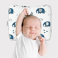 CIRIRE Baby Flat Head Prevention Pillow - 100% Organic Cotton, Breathable, Machine Washable Ergonomic for Newborns 0-6 Months