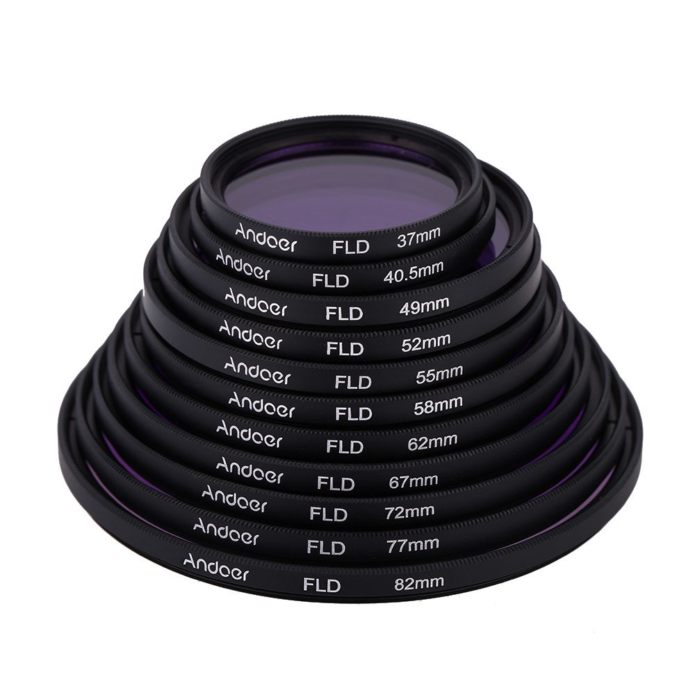 Andoer Filtr UV 37 mm CPL + FLD Zestaw filtrów kołowych polaryzacyjny filtr fluorescencyjny z torbą do kamery DSLR