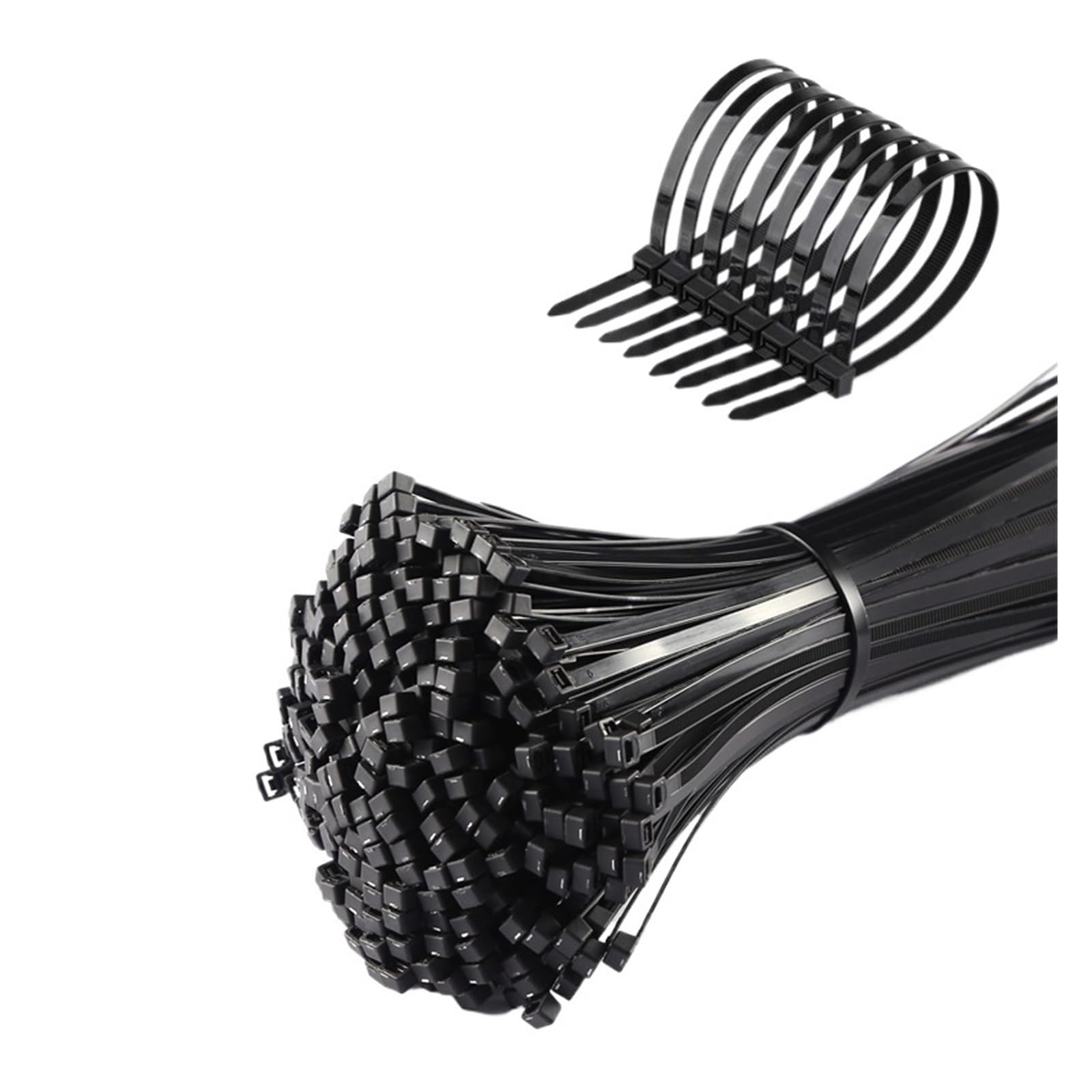 assortimento di Fascette per Cavi,Fascette per, Fascetta fermacavi in ​​Nylon di plastica autobloccante Fascetta fermacavi Nera 5x300 da 100 Pezzi(4x250 Width 2.6mm)