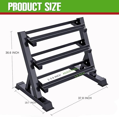 Miniatura 6 de Mancuernas hexagonales de goma de 350 libras, 450 libras, 550 libras, con soporte de peso libre para gimnasio en casa, mancuernas de goma duraderas