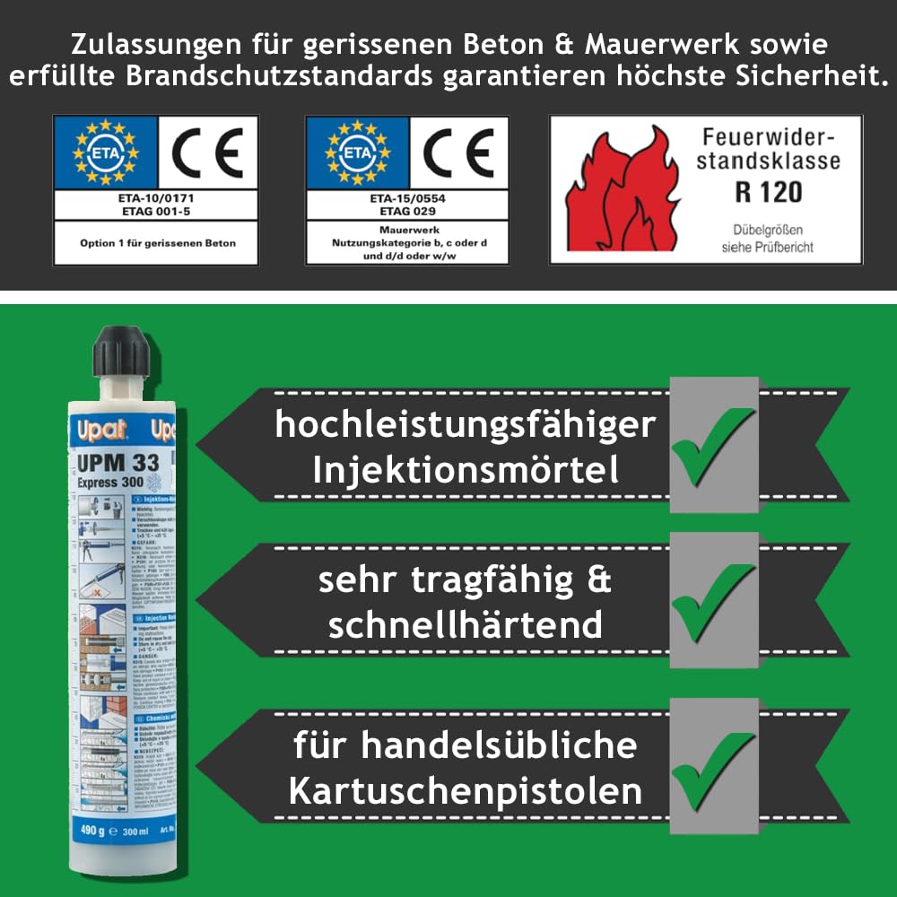 Schwerlast-Befestigung Thermax M16, 12–17cm WDVS (4X Befestigungspunkte)