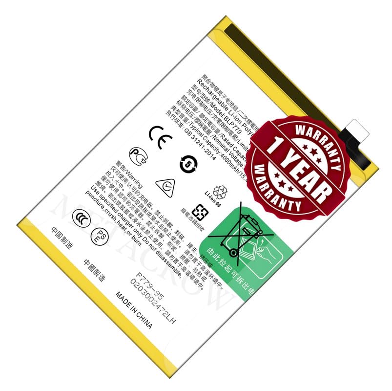 Image of Original BLP779 Battery Compatible for Oppo A92s (PDKM00) | A93 4G (CPH2121, CPH2123) | Reno 4 Lite (CPH2125) | Reno 4Z 5G (CPH2065) - (4000mAh) - 1 Year Warranty JK1