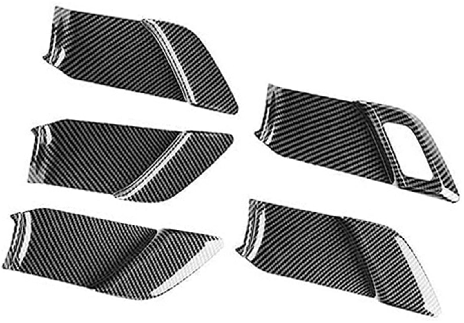 Pizgear Black Carbon Fiber Black Car Inner Handle Cover Car Inner Interior Door Handle Cover, For Toyota, For Prius 60 For Series 2020-2023(Black Carbon Fiber Black)