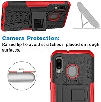 Vista 4 de Asuwish Funda de teléfono para Samsung Galaxy A10e con protector de pantalla de vidrio templado y soporte delgado, híbrida, resistente, funda