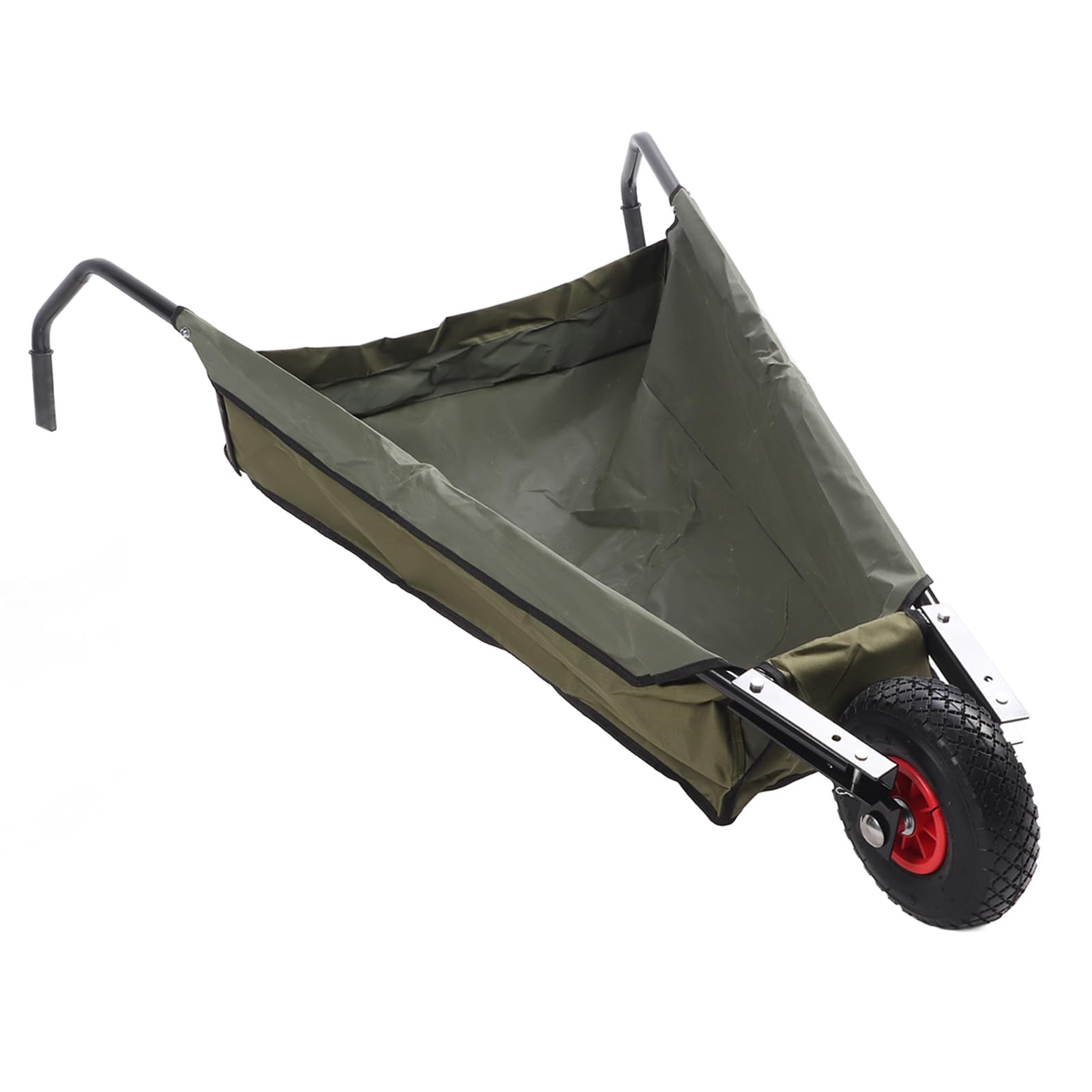 SIXRUN Klappbare Gartenschubkarre, Robuster, Zusammenklappbarer Gartenwagen für die Rasenpflege, 148 X 71 X 29 cm, Oxford-Stoff