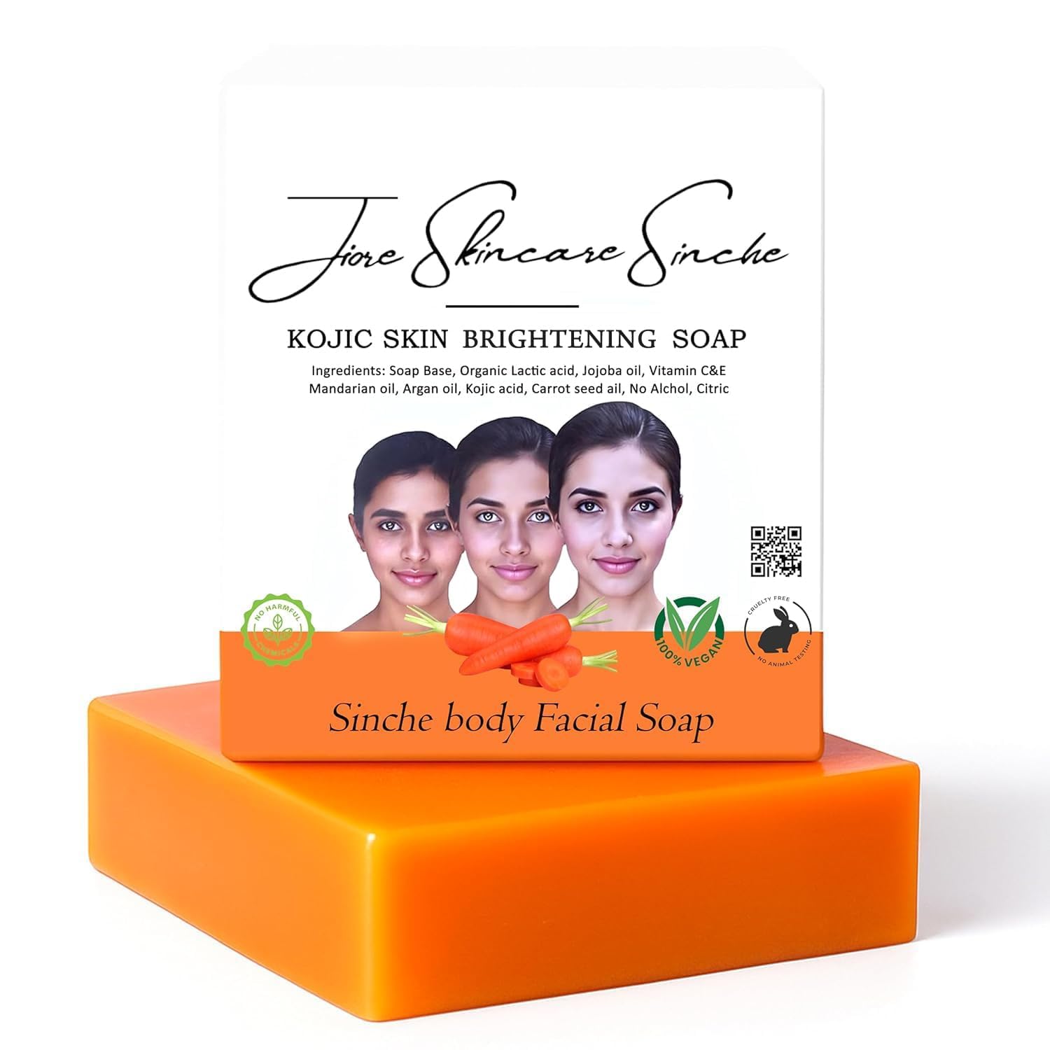 Kojic Skin Brightening Soap Body Facial Bar 100GM Gentle Cleansing Brightening Even Tone All Skin Types Herbal Extracts For Men Women (JIORE-1)-picture-54