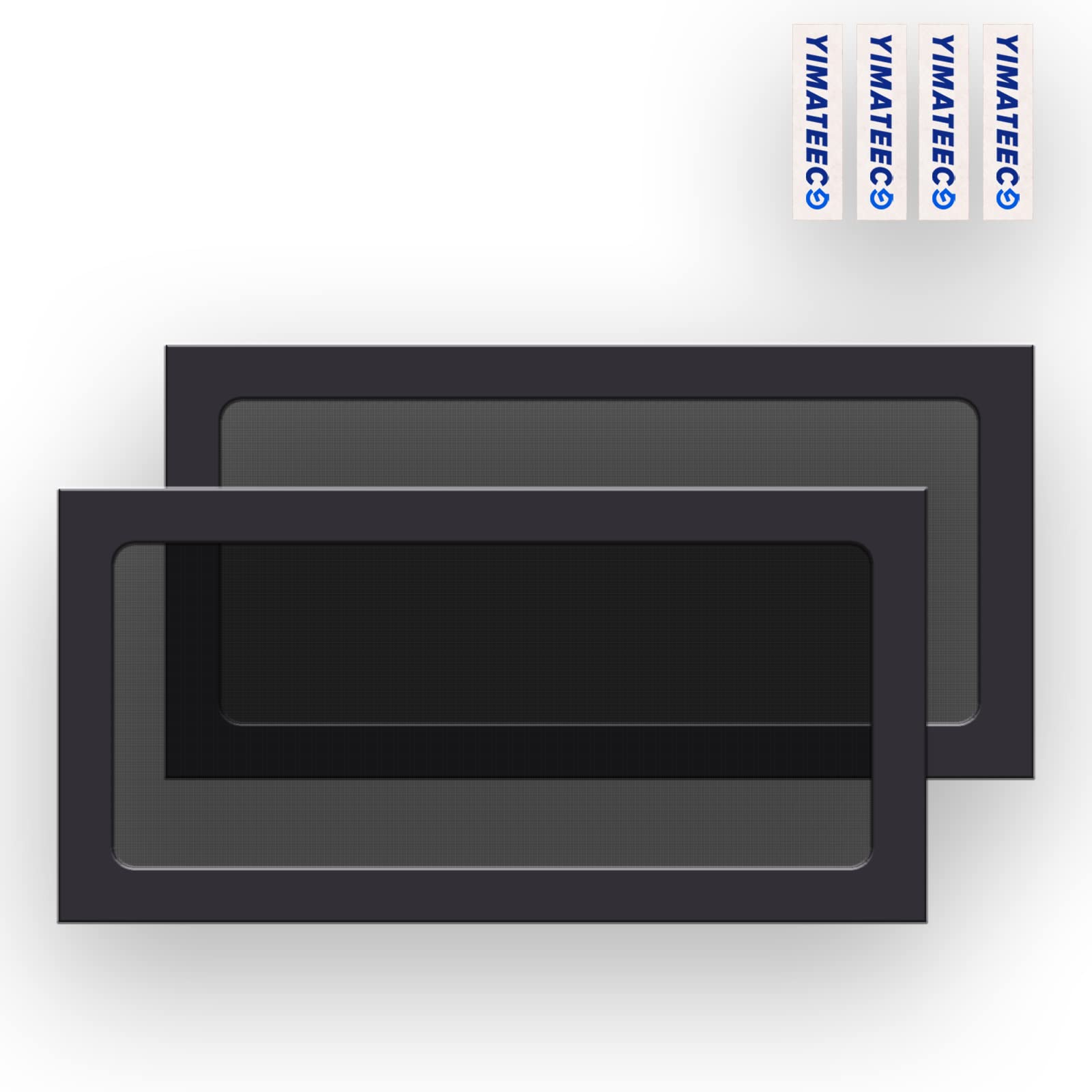 Dust Filter PC 240mm for Computer Cooler Fan/PSU/Routers Nylon 80 Mesh, Magnetic Frame PC Fan Dust Mesh PC Cooler Filter Dustproof Computer Fan Grills (Nylon, 120 * 240mm, 2pcs, Black)