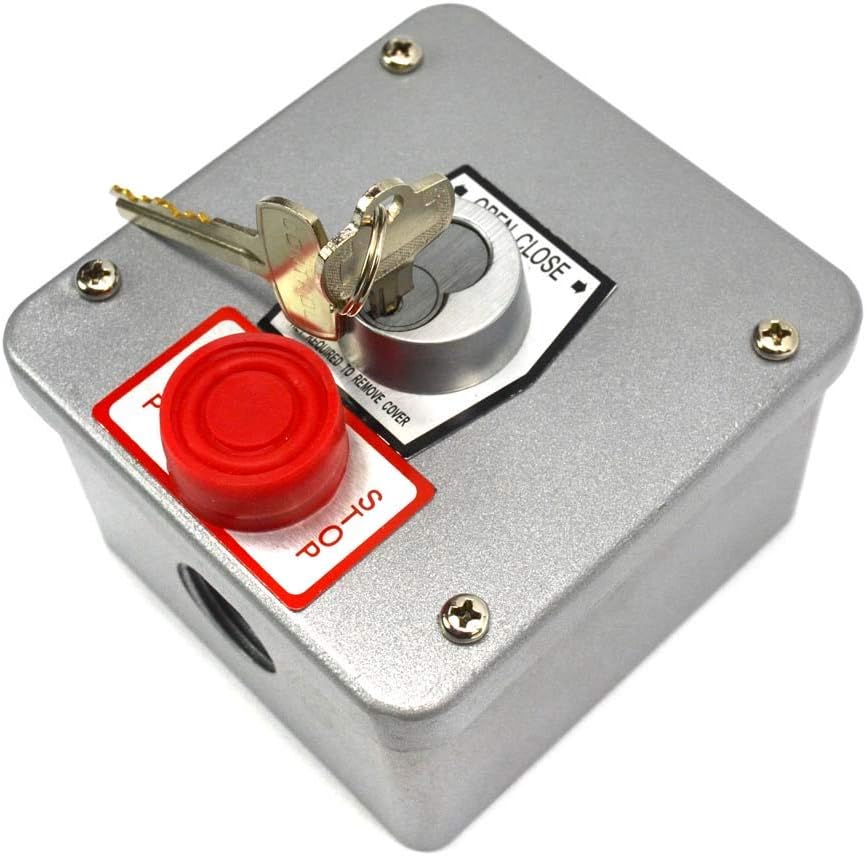 MMTC 1KXS-BC Nema 4 Exterior Tamperproof Open-Close Best Cylinder Or Equivalent Key Switch With Stop Button Surface Mount