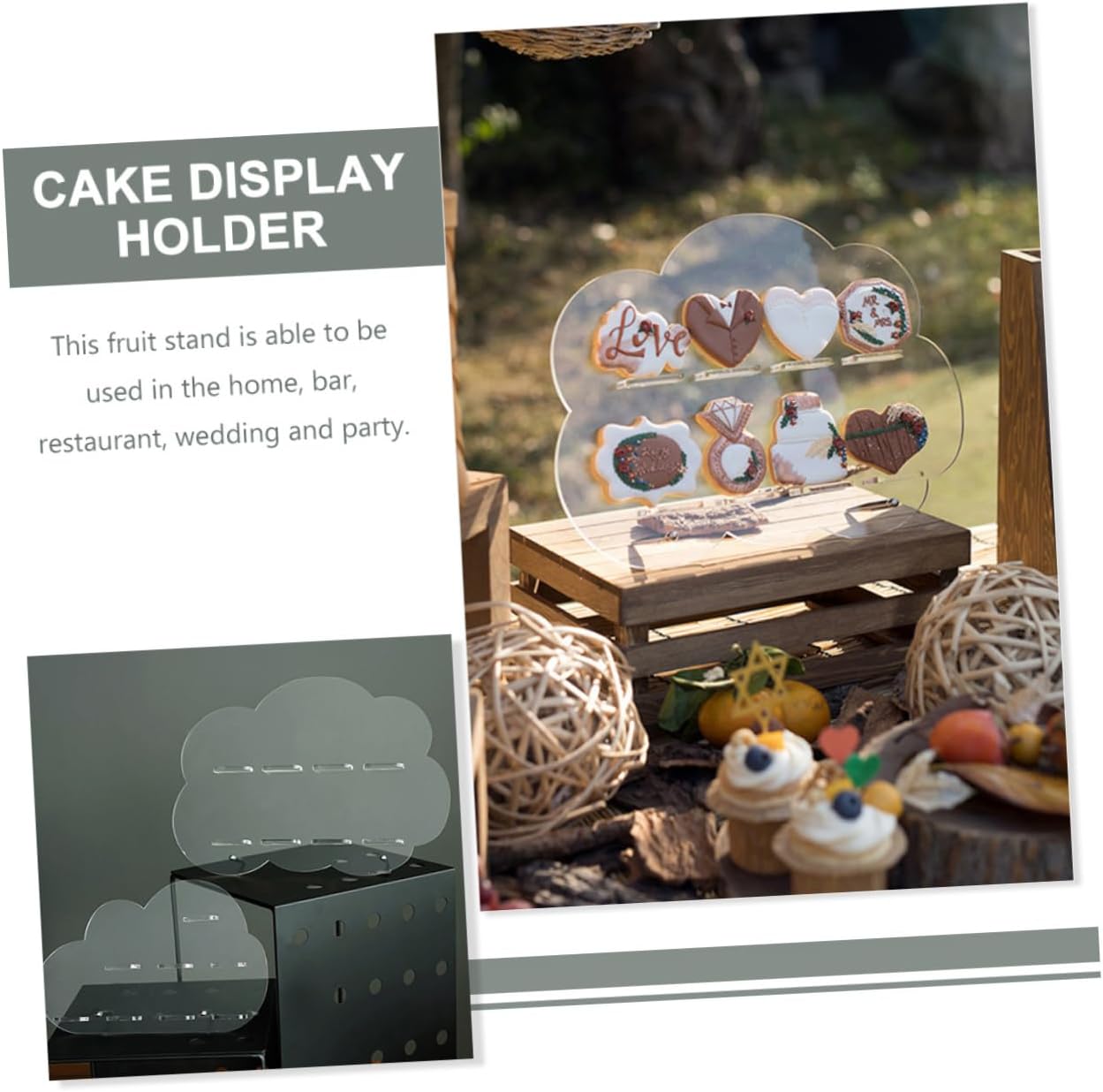 2pcs Acrylic Dessert Stands Cupcake Holders Donut Display Racks for Birthdays Weddings Parties Stable Structure for Cookies Candies