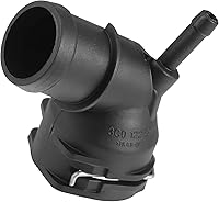 Vista 1 de Conector de manguera de refrigerante de radiador superior Motoforti, para Volkswagen Eos 2009-2016, plástico, 3C0122291D, negro