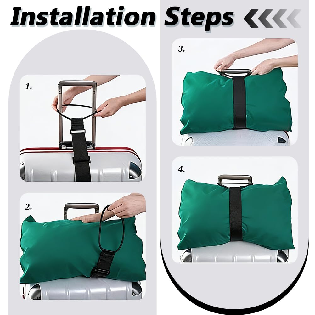 MAYJOYDIY Paquete de 10 correas de conexión de equipaje de 57 a 70 cm, correas de equipaje de viaje con sistema de cierre, cinturón elástico para maleta, para vacaciones, viajes de negocios, gestión