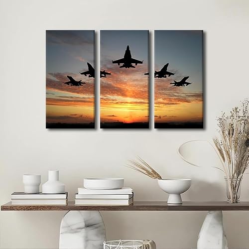 Miniatura 122 de Lienzo decorativo para pared, 3 piezas, póster de nariz de avión, arte de hélice gris, decoración del hogar, lienzo inspirador, decoración de pared