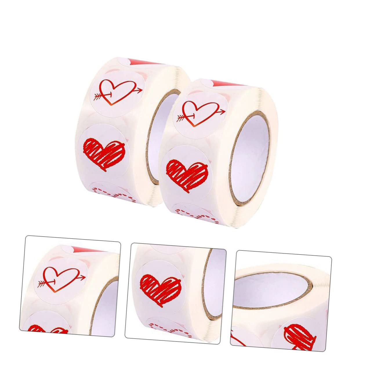 Tofficu 5 Set Cuore Adesivi Valentines El Party Adesivi D'oro Grandi A Forma Di Cuore Bomboniere Matrimonio Di Tenuta Etichette Per Confezioni 2 * 5