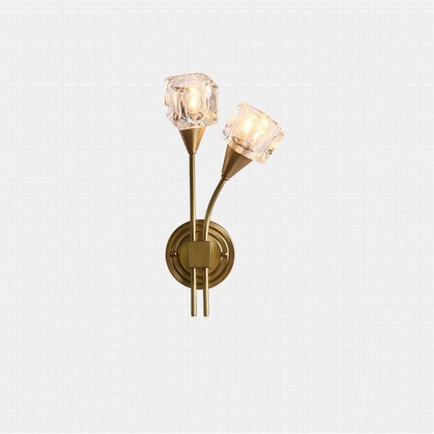 Cwcqgh Light Wall 2- Copper Post Modern Minimalist Wall Lamp Luxury Crystal Aisle Bedroom Bedside ,Chandelier