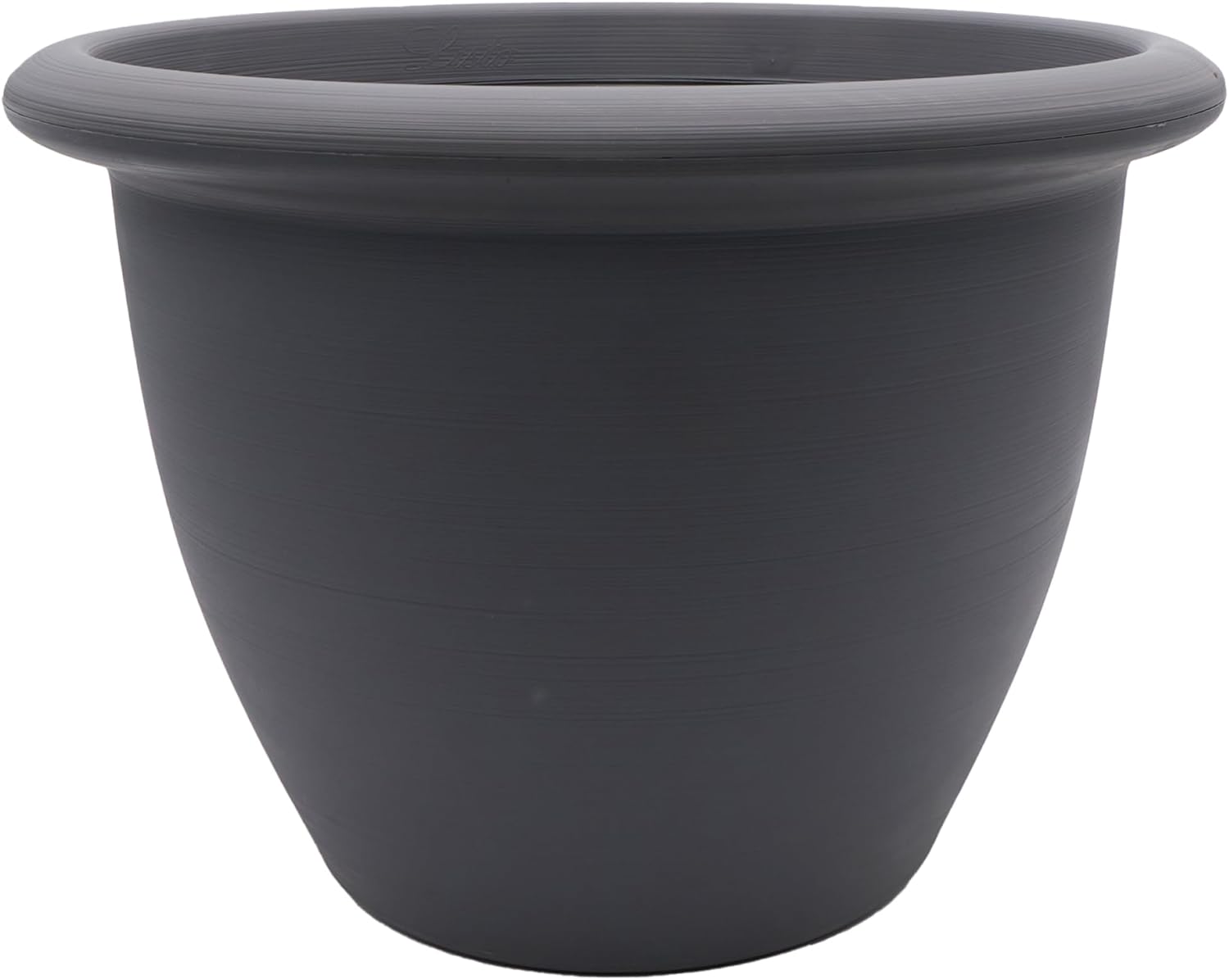 The HC Companies Sevilla Flower Planters - Durable Outdoor & Indoor Planter - Round Lightweight Self Watering Plant Pots for Herbs & More (16" Warm Gray, Pack of 1)