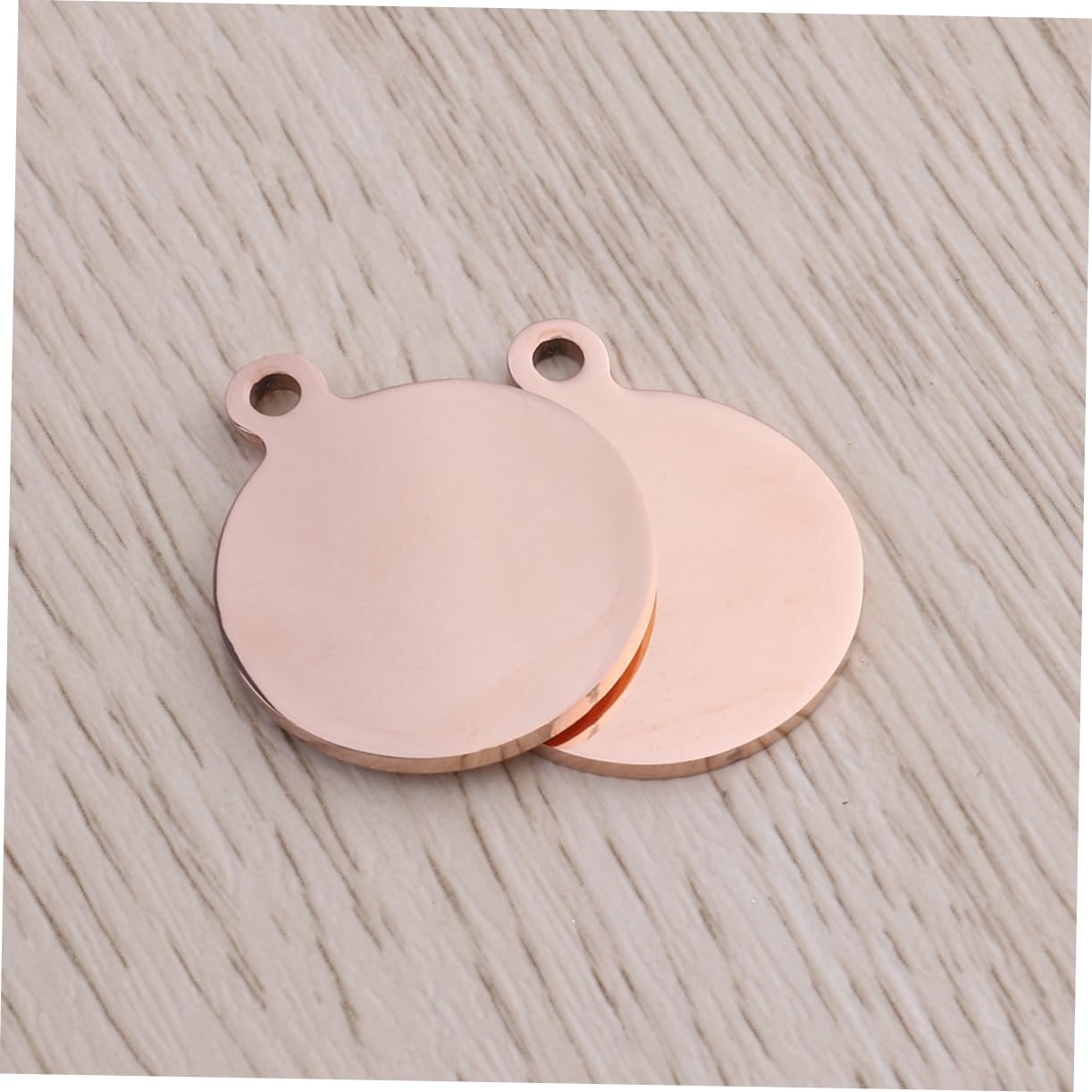 SUPVOX 2Pcs Blank Pet Id Tags Durable Rose Cat Tags for Engraving Scratch Wear Resistant for Personal Identification Keychain DIY