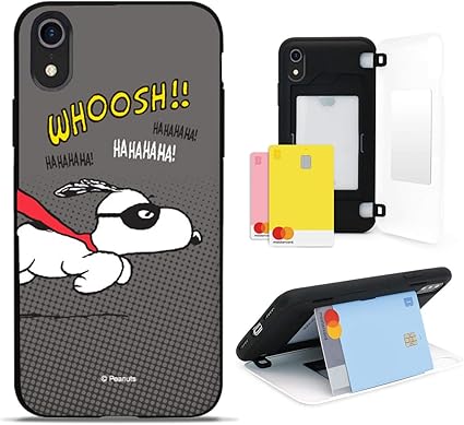 Amazon スヌーピー Iphone Xr アイフォン Xr ケース スマホケース 3種類 カード入れ 2枚のカード収納 鏡 スマホスタンド 2重構造 韓国 かわいい ケース カバー 通販