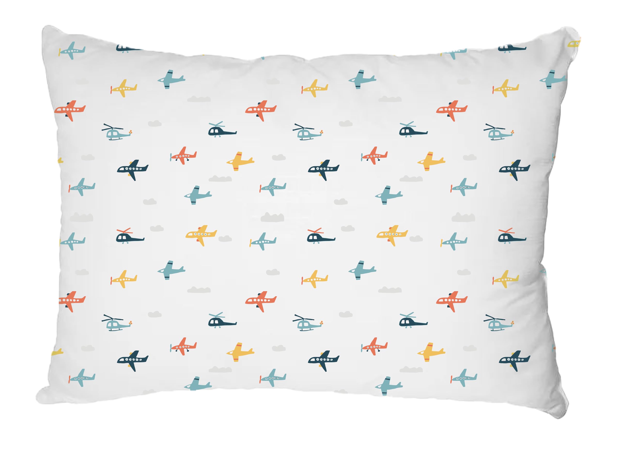 Bunnikins & Clover Toddler Pillows with Pillowcase, 13"x18" Soft Cotton Kid Pillows for Sleeping, Bedding Small Pillow for Boys and Girls Aged 2-5