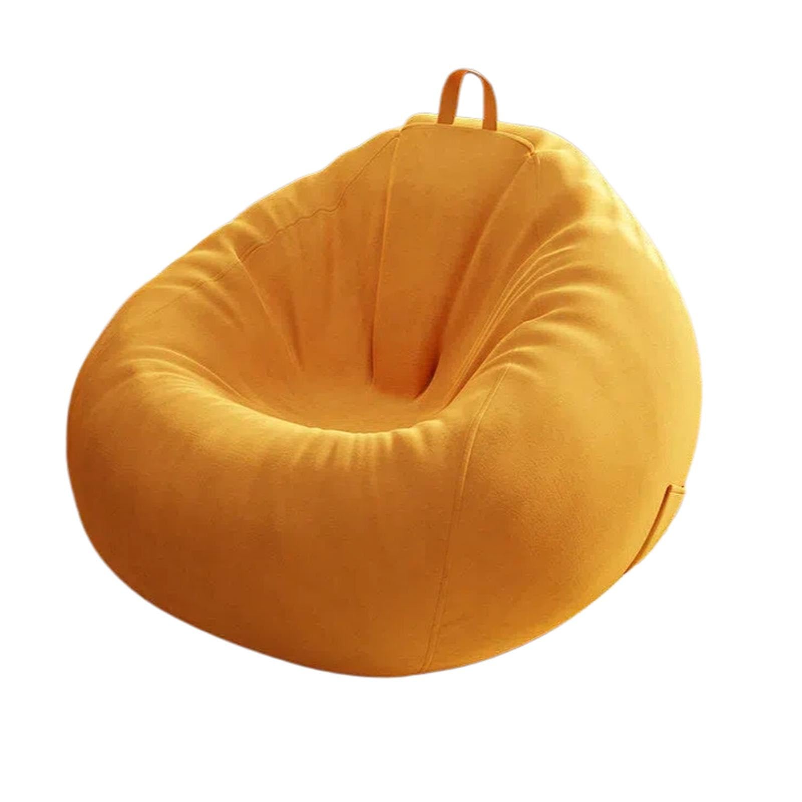 WQQYU6HKF sofa chair Bean Bag Chair with Back Support Lazy Sofa for Adults Reading Nook and Study Room living room chair(Yellow,Large)