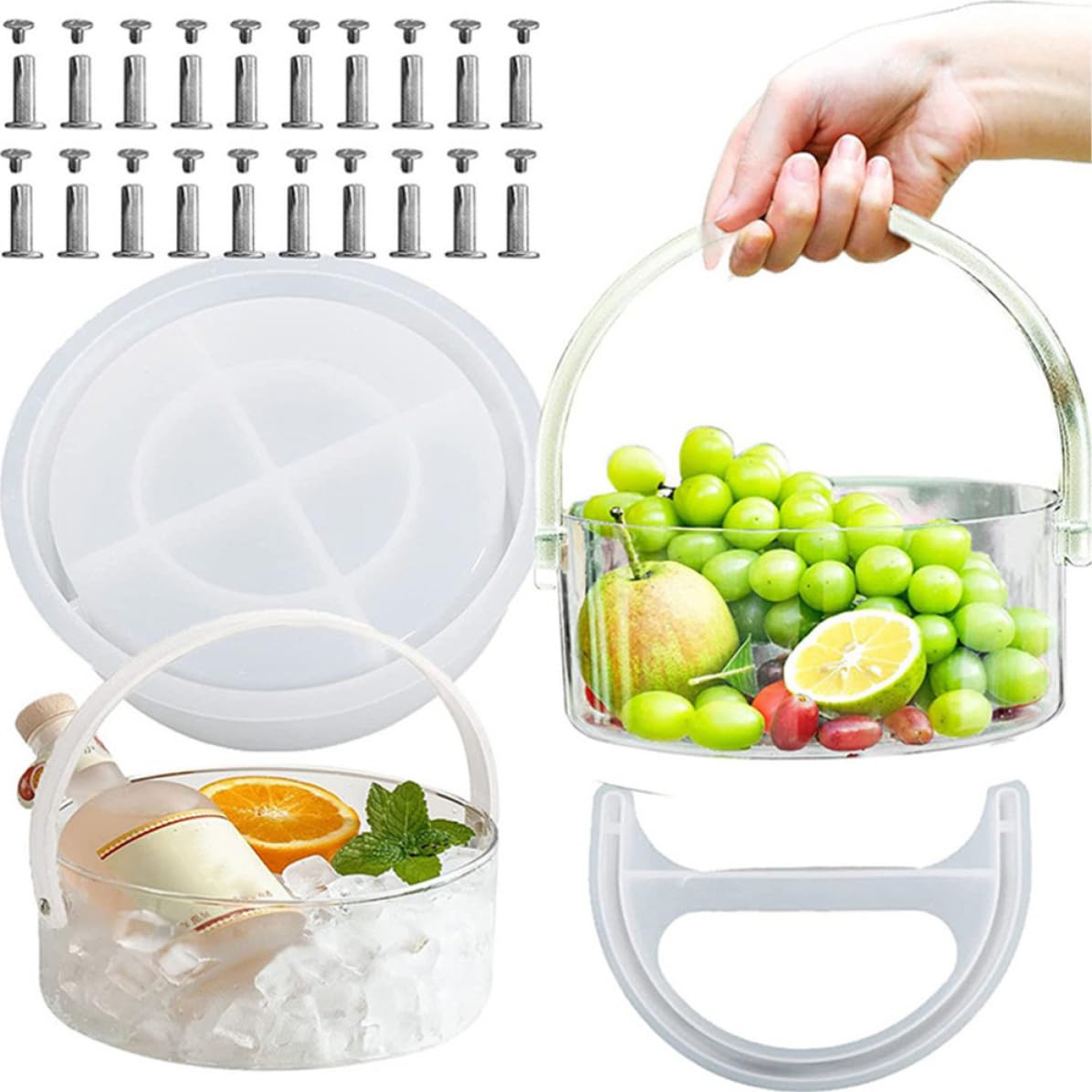 Molde de Silicona Flexible para Manualidades Diseño Desmontable, Resistente y Lavable, Adecuado para Cubos de Almacenamiento en Bricolaje DIY