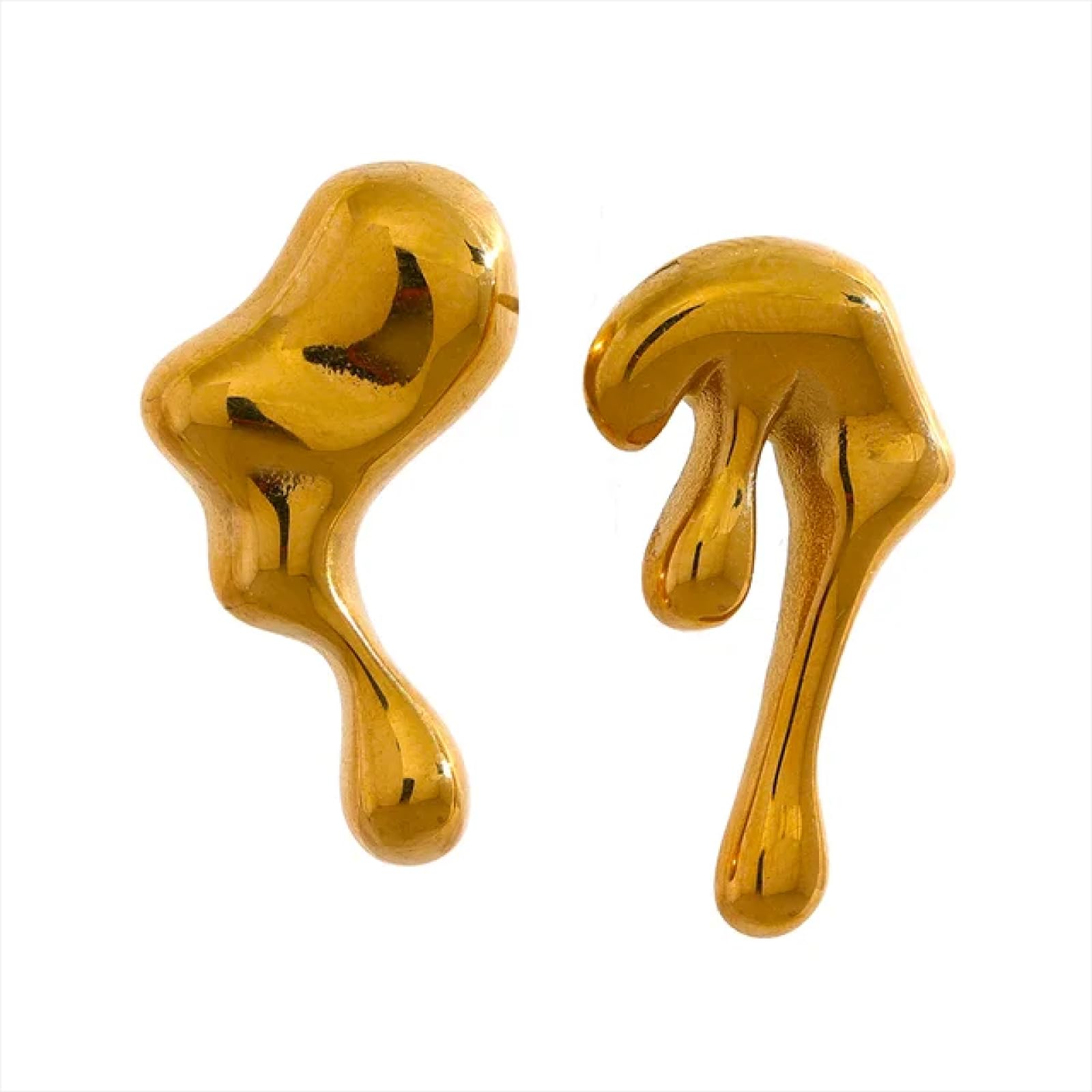 Pendientes Regalos de aro de Semental para Mujeres Asimetría de cumpleaños de niñas geométricas Diariamente