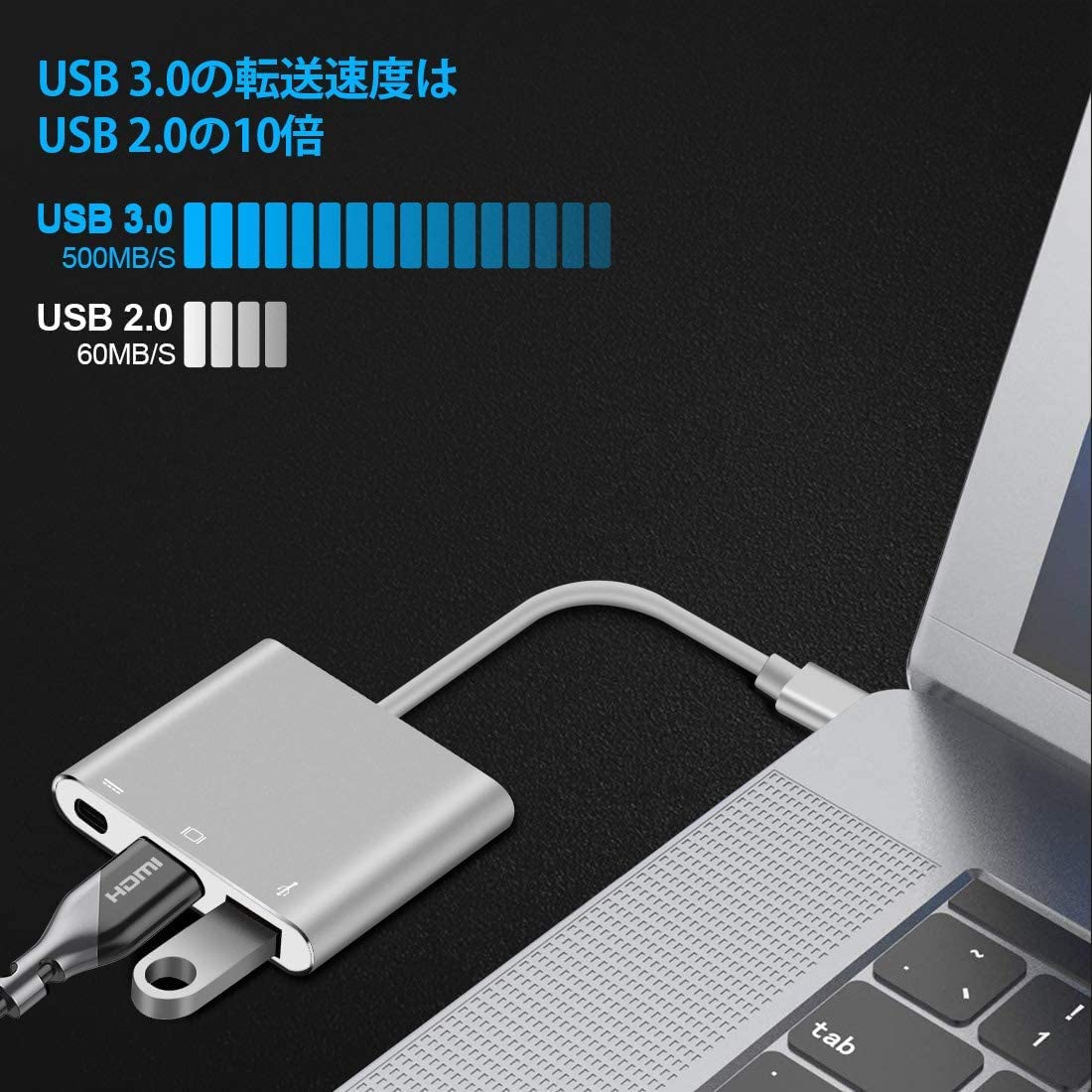 Amazon | USB C アダプタ 3 in 1 HDMI 変換 アダプタ タイプC