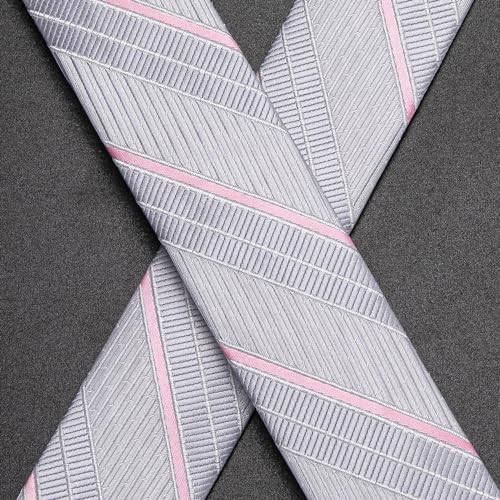 Image of Hi-Tie Men's Suspenders and Tie Set Silk Adjustable Elastic Y Braces with Strong 6 Clips Pocket Square Set