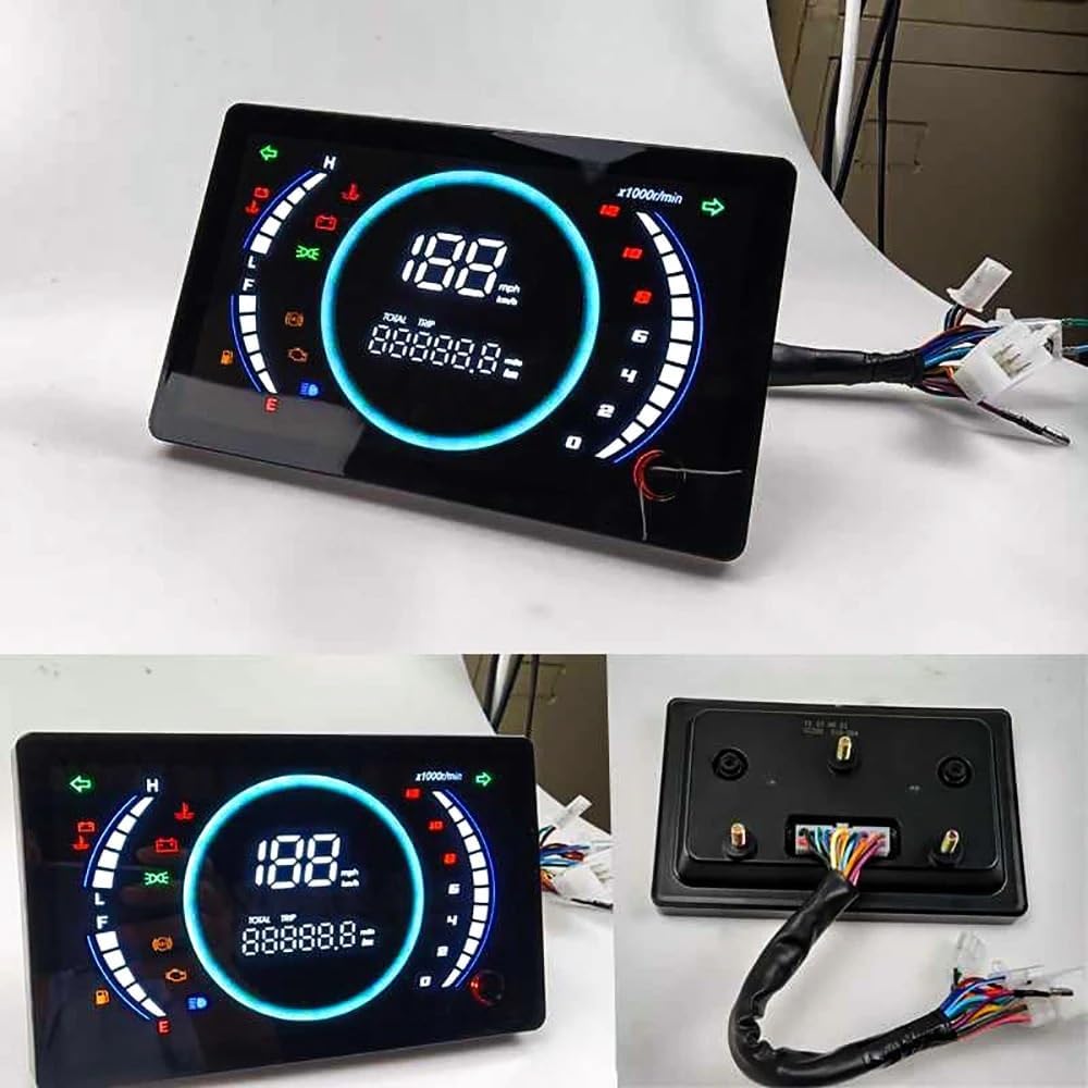 Motorcycle Odometer Gauge Universal Motorcycle 12V Digital Tachometer Adjustable Digital With Gear Temperature 199km/h For EX5 For Dream