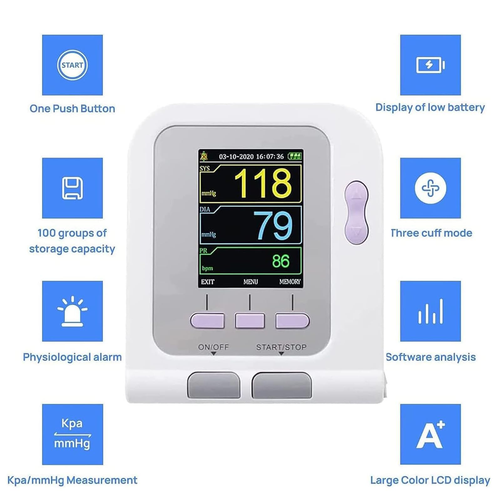 Weterynaryjny elektroniczny sphygmomanom, cyfrowy weterynaryjny ciśnieniomierz, stacjonarny sprzęt weterynaryjny z 3 mankietami, miernik tętna dla psów, kotów, zwierząt domowych