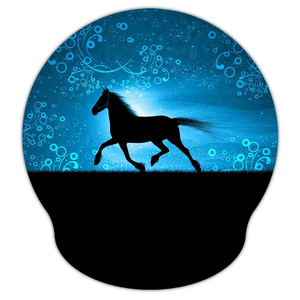 ICOLOR 9" x 10" Neoprene Laser Mouse Pad with Wrist Rest Personality Optical Non-Slip Ergonomic Memory Foam Pain Relief Mouse Pad Mat Water Resistant Desk Mice Mat