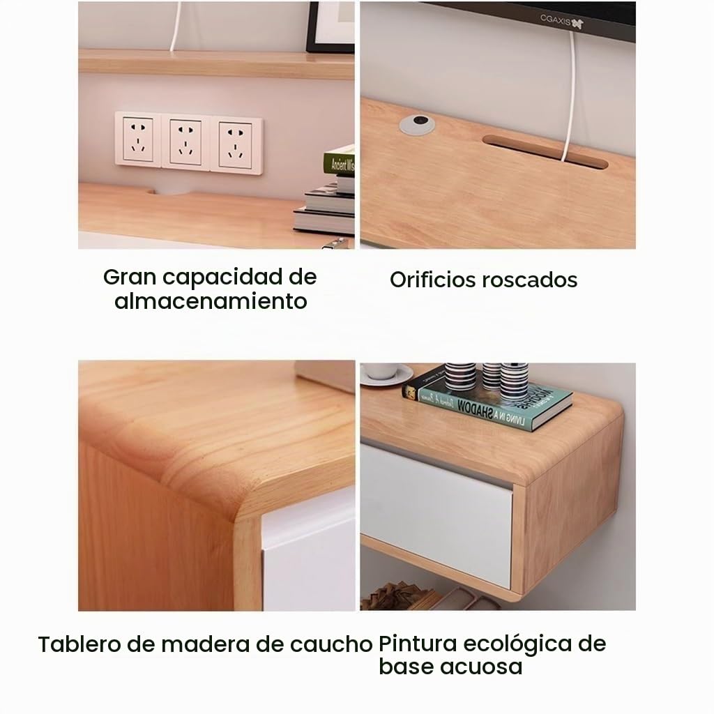 Soporte De TV Flotante 160/200/240cm Mueble De TV Flotante De Pared Centro De Entretenimiento TV Media Consola Mueble De TV Flotante Gran Banco De TV De Almacenamiento Para La Sala De Estar(160*20*24c
