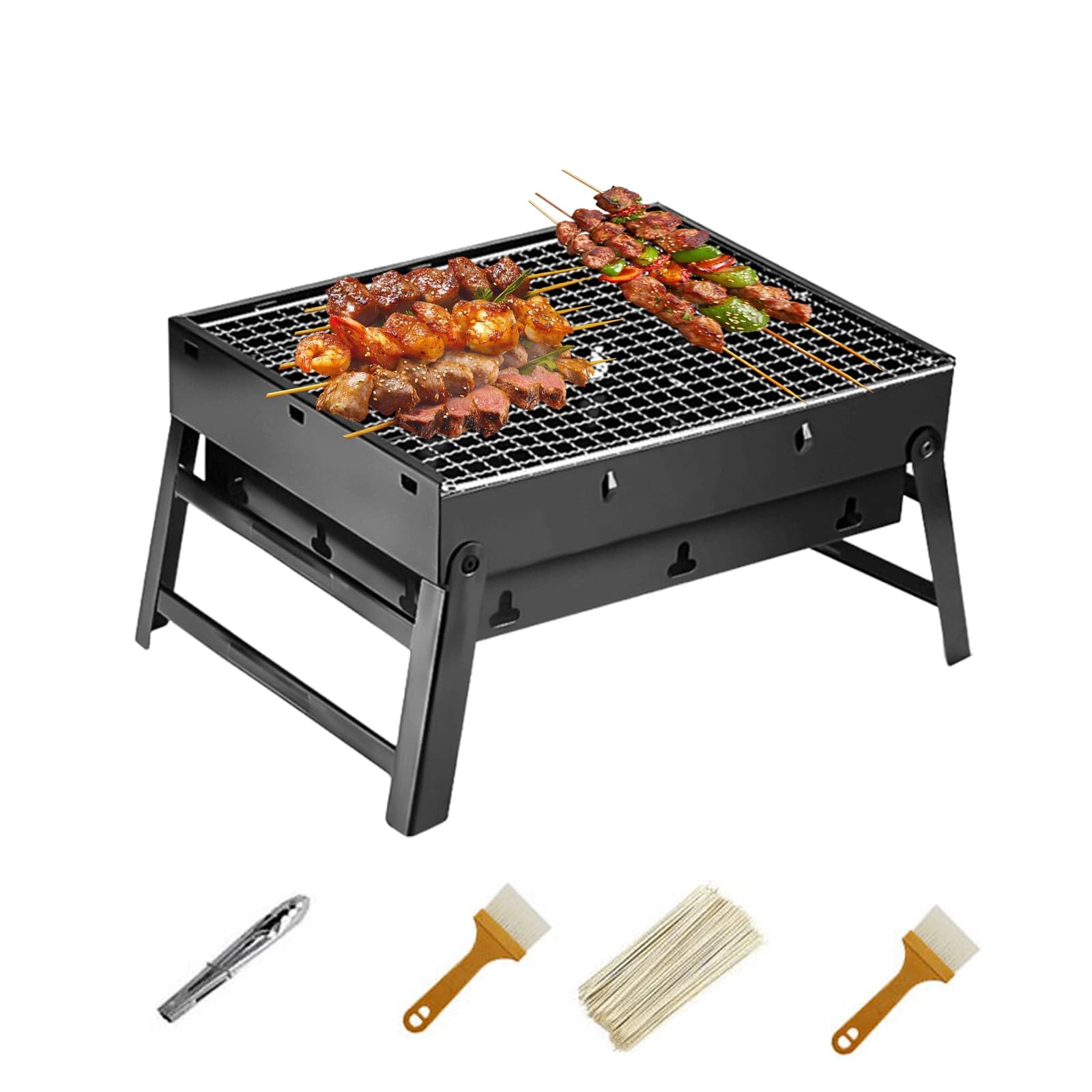 Barbecue Grill, Portable BBQ Outdoor Folding Grill Table Charcoal