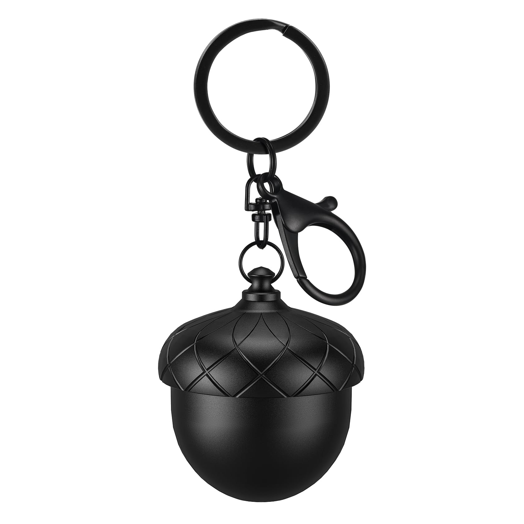 Mini Pill Holder, Portable Travel Pill Case with Keyring, Moisture-Proof Aluminium Tablet Box for Daily Medication, Vitamins (Acorn Shaped)