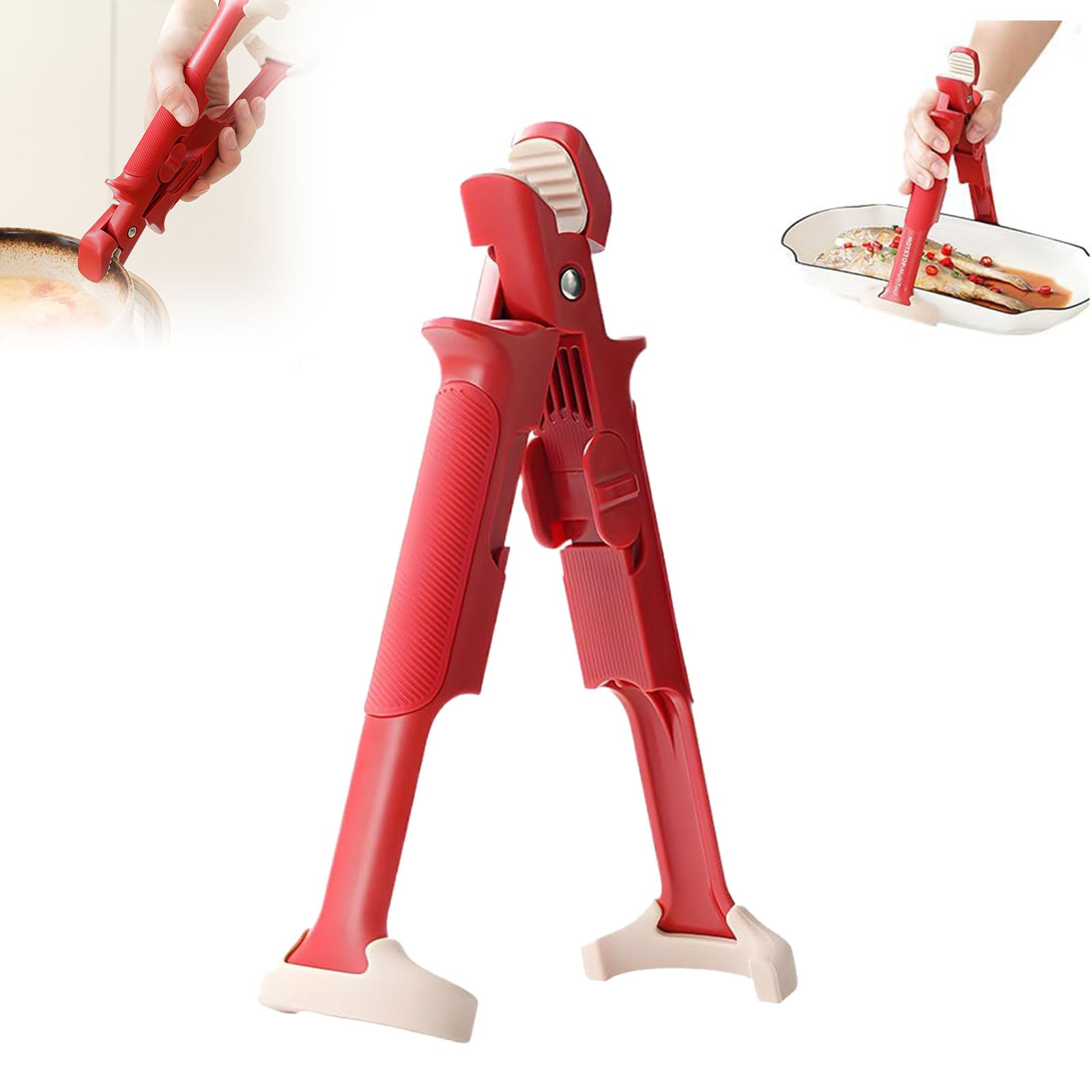 Anti Scald Bowl Holder Clip for Kitchen - Double-Headed Tongs for Bowls & Plates, Multi-Purpose Kitchen Silicone Anti-Scalding Hot Plate Tongs, Tool for Microwave Oven Use (1PC)