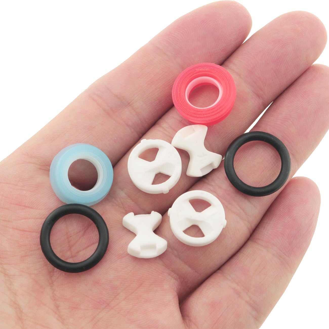 2Sets Copper Valve Core Ceramic Disc Kit Double Open Replacement for Cold and Hot Water Faucet Accessories