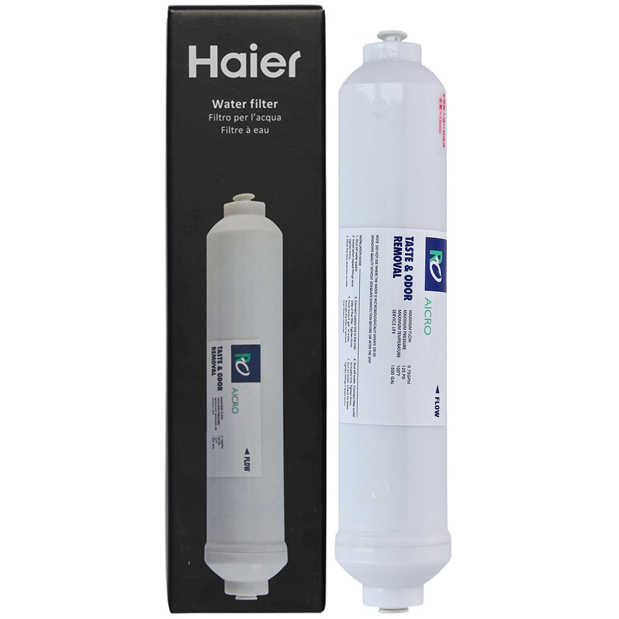Haier HAWFILT41 Water Filter for Refrigerators, Easy to Install and Replace, Compatible with Selected Haier French-Door Refrigerators