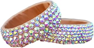 ベリーダンス 社交ダンス パーティー レディース キラキラ ブレスレット 2個セット バングル 腕輪 アクセサリー 衣装 【J's select】