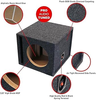 Amazon.com: King Boxes Carpeted Universal Subwoofer Box, 12