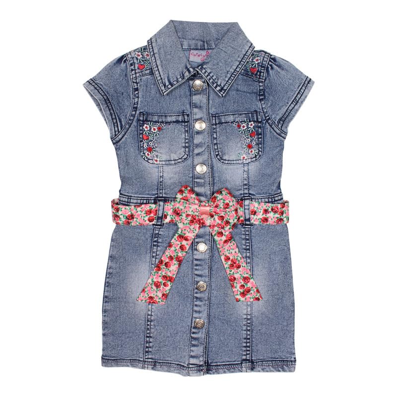 womens denim dress amazon Womens Denim Button Down Shirt Dress Ruffle Flowy Midi Jean Dress Short  Sleeve A-Line Jeans Dresses with Pockets at Amazon Women's Clothing store