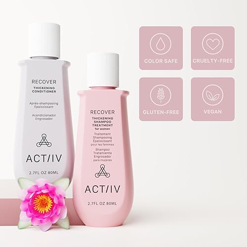 Miniatura 5 de ACTIIV Recover Travel Duo para mujer  Apoya la apariencia de un cabello más completo y saludable, a base de plantas, seguro para el color, vegano,