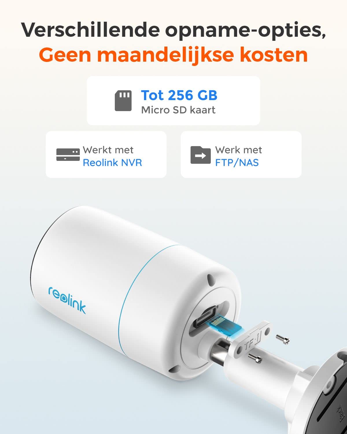 Reolink E560, slimme 4K/8MP PTZ Dual-Band WiFi 6 camera Wit, Kleuren nachtzicht