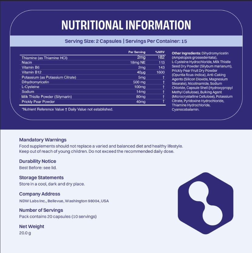 No Days Wasted DHM Detox, 30 Capsules (15 Servings) - Jar - Take During Evening for Better Next Day and Recovery - Image 4