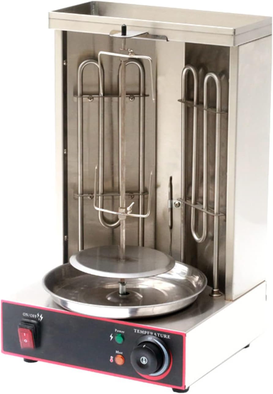 KnoRRs Electric Vertical Broiler, Rotisserie Grills Small Oven Gas Turkish Barbecue 360°Automatic Rotating Grill Universal Kebab Machine for Chicken,Turkey BBQ Grill for Home Party Garden (Full el