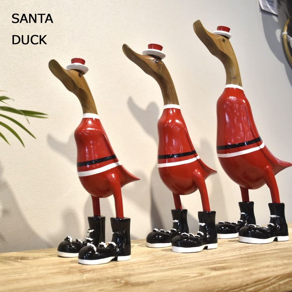 サンタクロース オブジェ レザーサンタM 置物 陶器製品 インテリア 庭