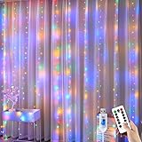 YUANYUYING Lichterkette 3 m x 1 m, 100 LEDs, rot, USB-betrieben, mit...