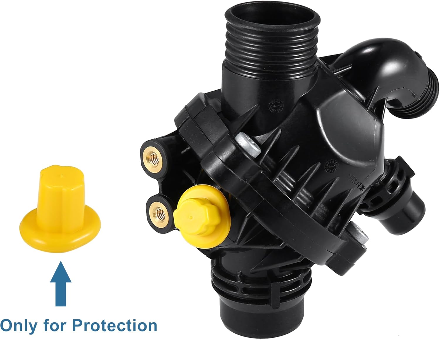 X AUTOHAUX Thermostat Housing Assembly 11537601158 Engine Coolant Thermostat Housing Assembly for BMW X1 X5 X6 135i 335i 2011 2012 2013