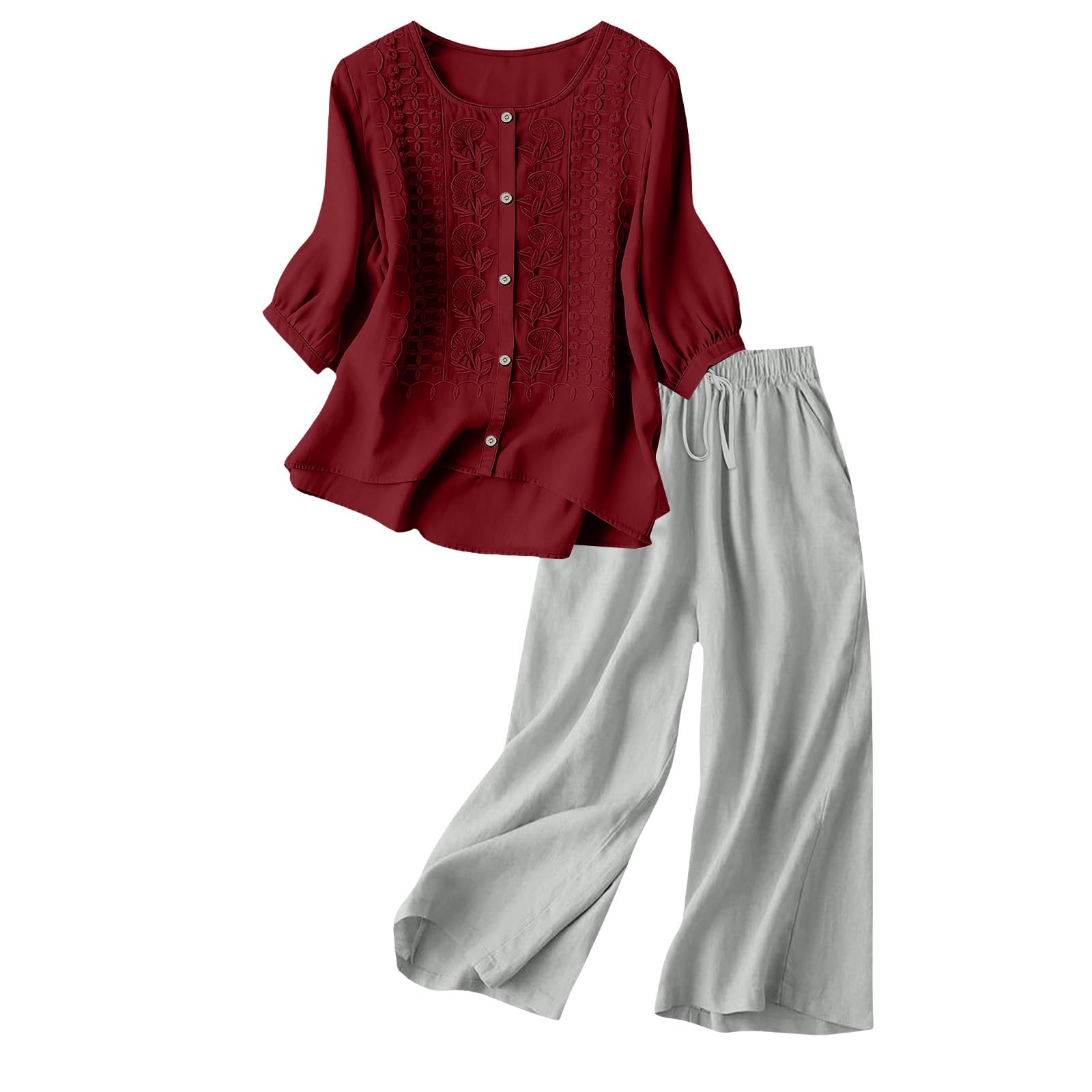 Conjunto Deportivo de 2 Piezas para Mujer Casual y Pantalones Chndalropa Mujer Primavera veranoCmodo y Agradable al Tacto