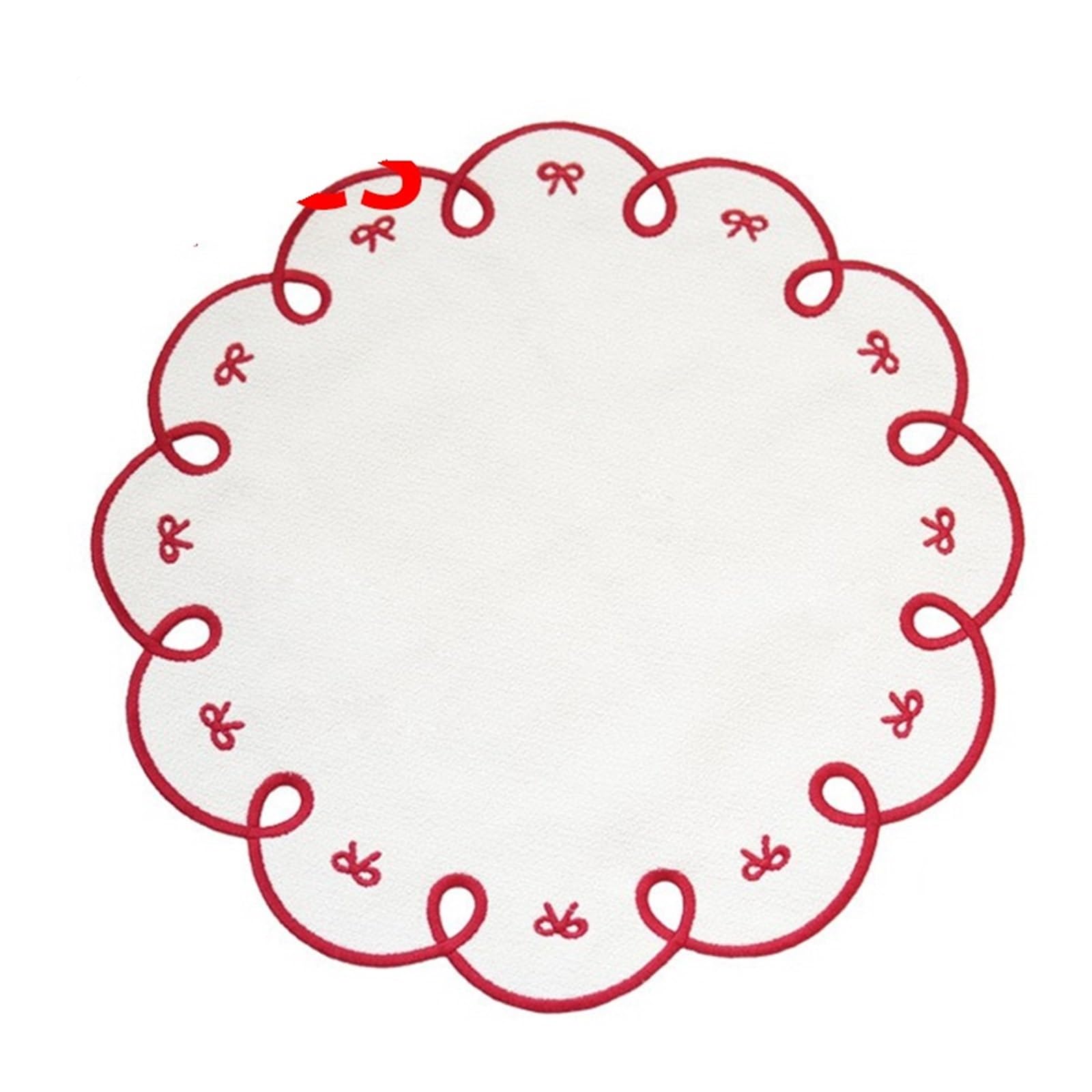Place Mats for Table Embroidered Square Placemat Decoration Set, Insulated Washable Specialty(Wave 2pcs)