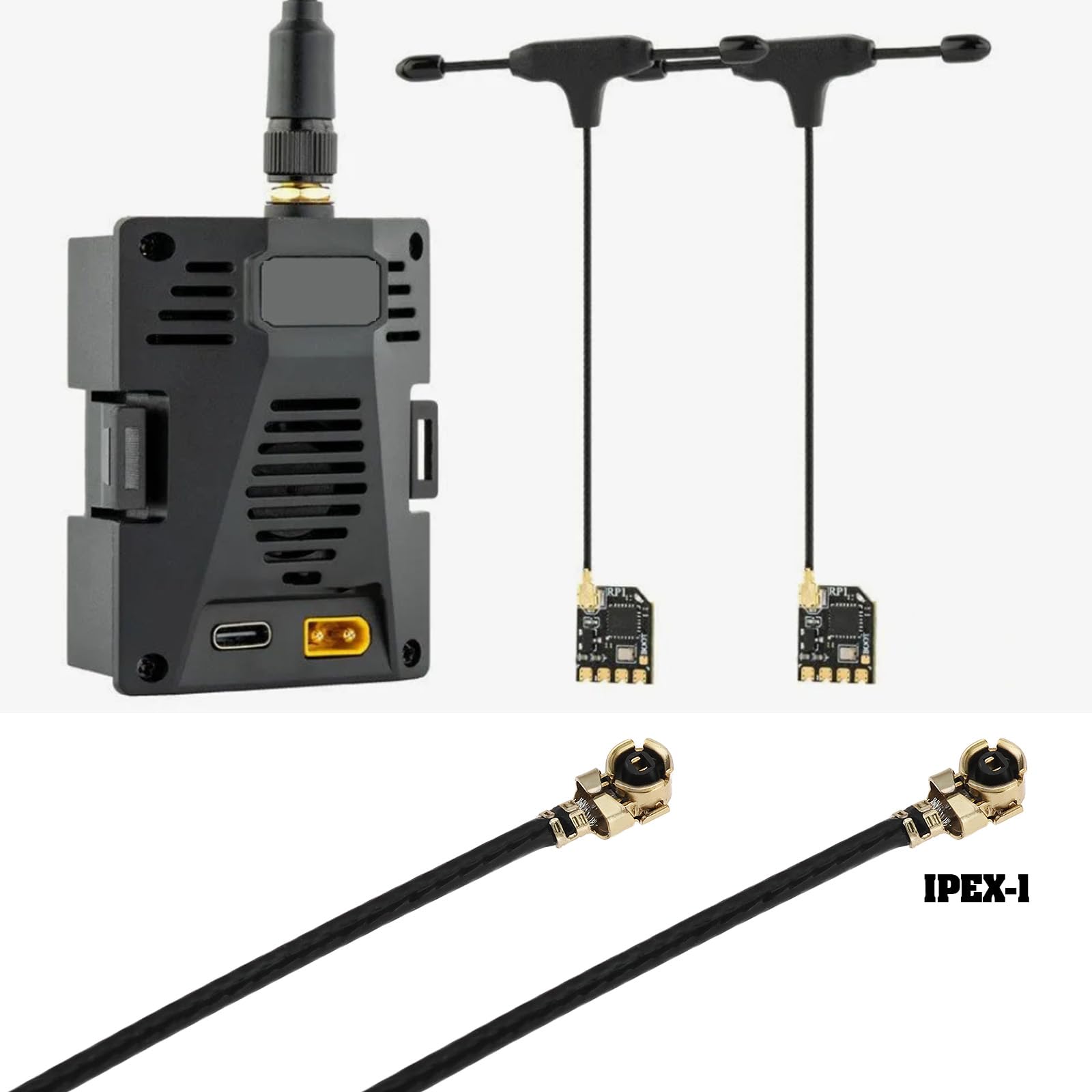 YINETTECH 2PCS 2.4Ghz UFL Antenna Compatible with Radiomaster RP1 RP3 Happymodel for ELRS Receivers with Connector